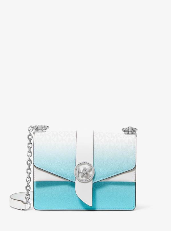 Damske Crossbody Kabelka Michael Kors Greenwich Small Ombré Logo Modre - Kabelky Michael Kors Sleva | BOGTW-3071